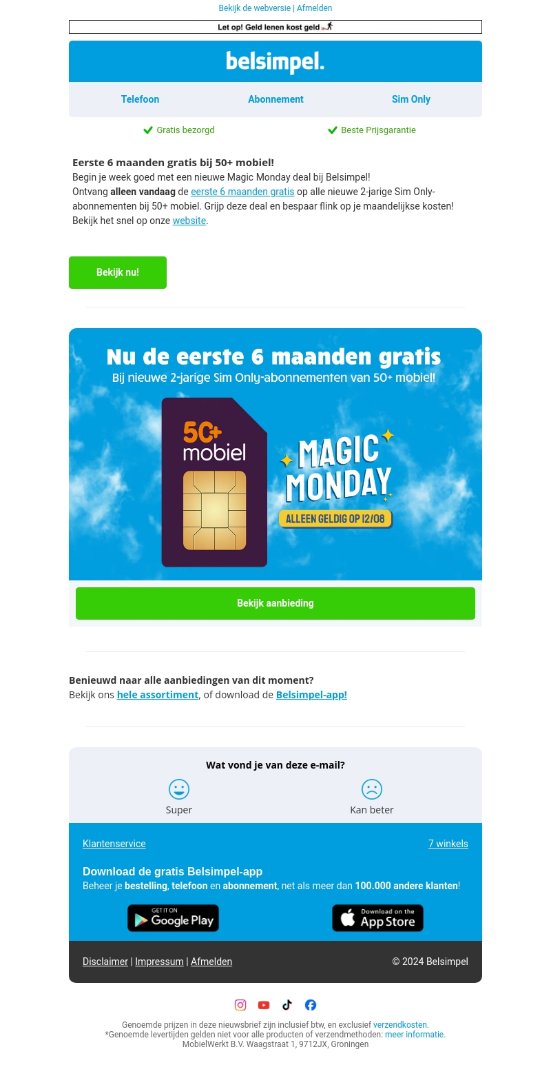 Alleen vandaag: De eerste 6 maanden gratis Alleen vandaag: De eerste 6 maanden gratis