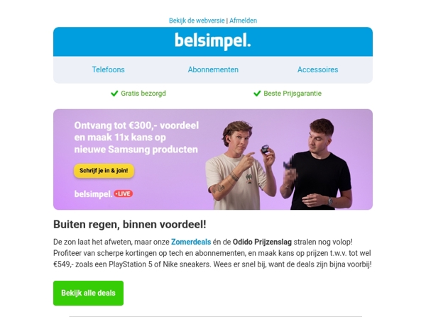 Zomerdeals voor een stralend seizoenseinde!