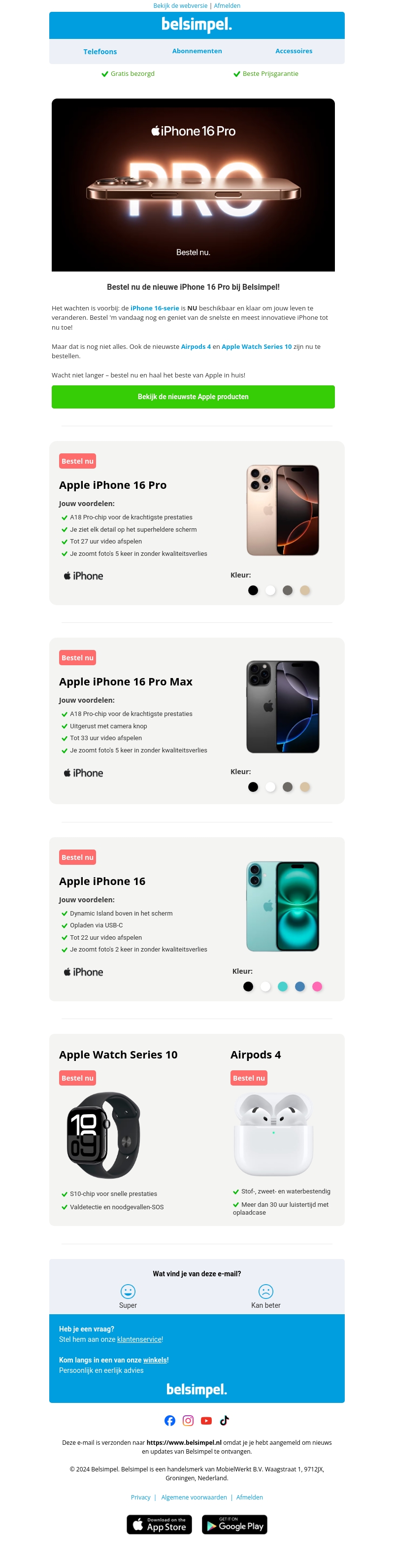 De iPhone 16-serie is hier - Bestel nu! De iPhone 16-serie is hier - Bestel nu!