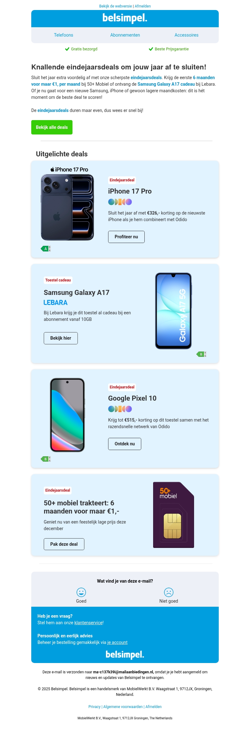 Sluit het jaar knallend af met de beste deals! Sluit het jaar knallend af met de beste deals!