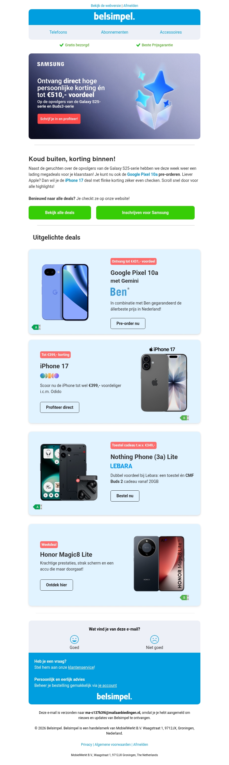 Ontvang tot €510,- voordeel met Samsung Ontvang tot €510,- voordeel met Samsung