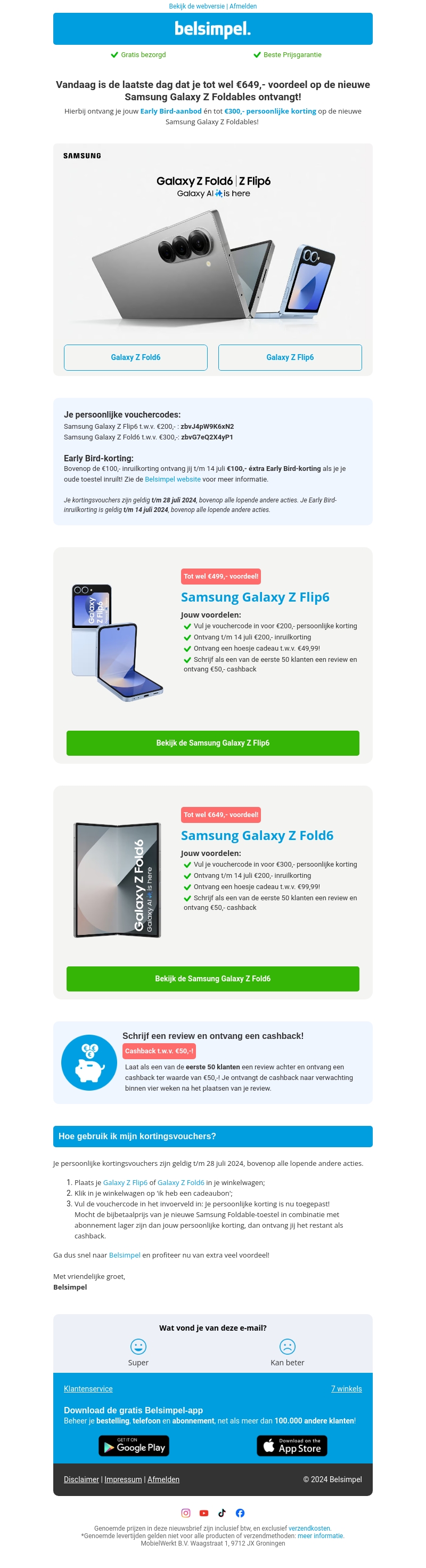 Laatste kans op éxtra Early Bird-voordelen Laatste kans op éxtra Early Bird-voordelen