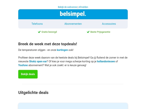 De heetste deals speciaal voor jou!