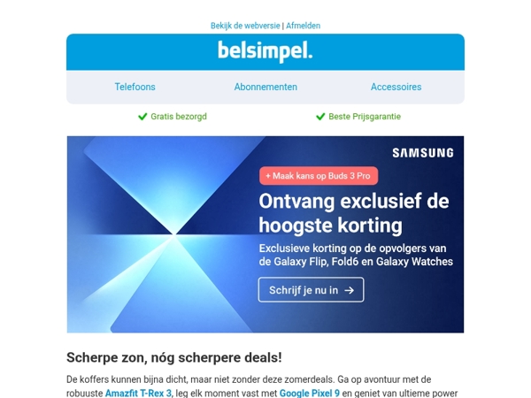 Scherpe zon, nóg scherpere deals!