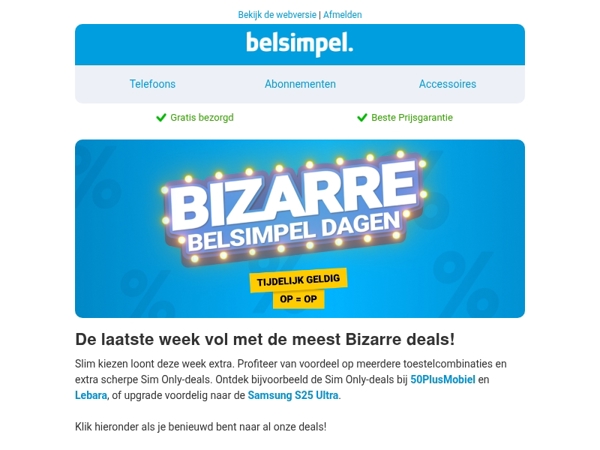 Nu je eerste jaar €1,- per maand bij 50PlusMobiel