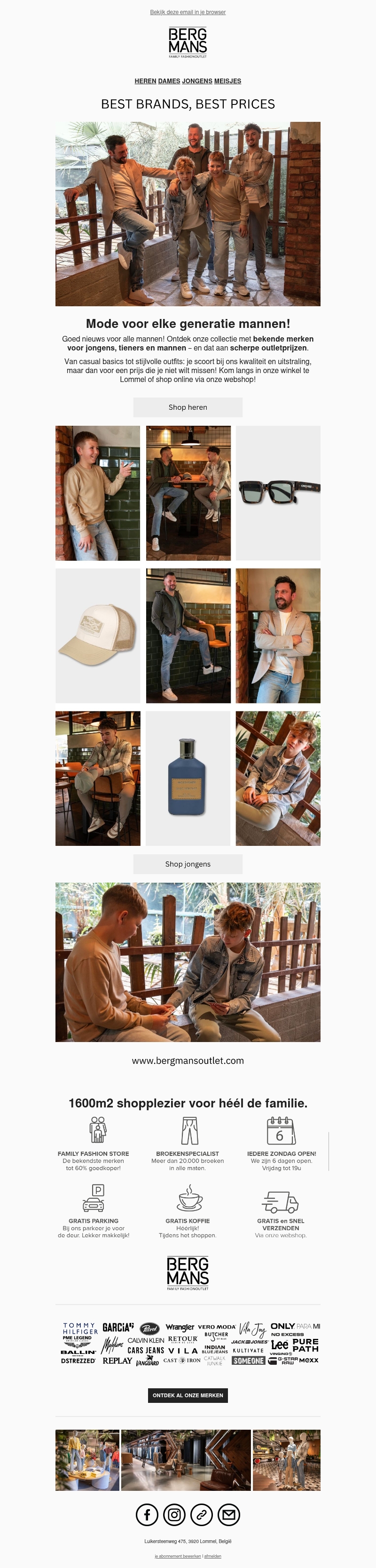 Mannenmode met korting shop je bij ons! Mannenmode met korting shop je bij ons!