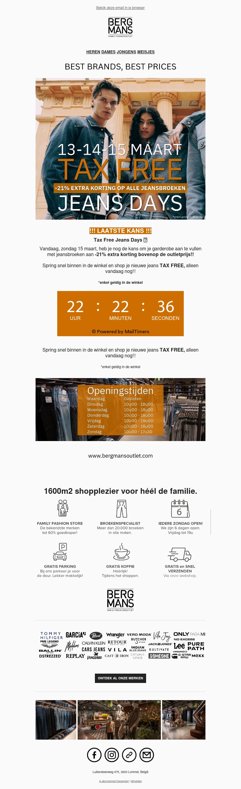 REMINDER! Laatste dag BTW vrij op je jeans broek! REMINDER! Laatste dag BTW vrij op je jeans broek!
