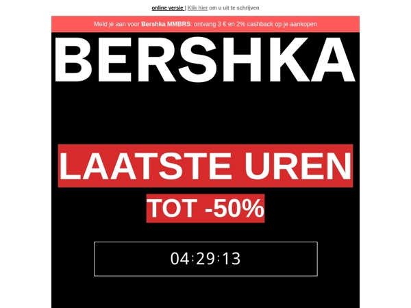LAATSTE UREN! 😱 Tot 50% sale