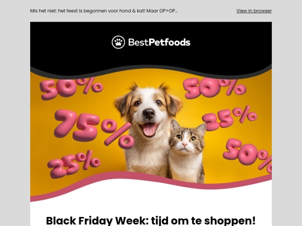 Black Friday Week is gestart… tot wel 75% korting! 🖤💥