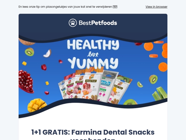 1+1 gratis op Farmina Dental Treats + maart deals 🦷🐶