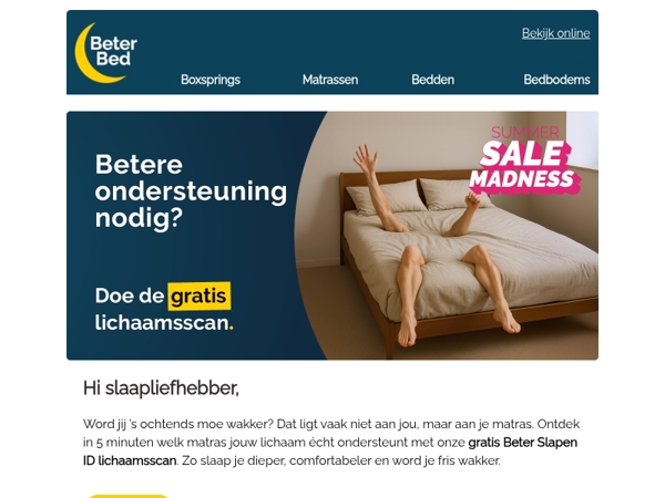 Ontdek jouw perfecte matras in 5 minuten