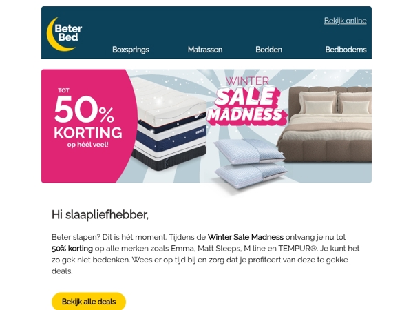 Mis ‘m niet: tot -50% korting