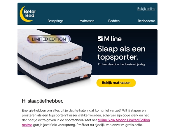 Met M line slaap je beter en presteer je beter