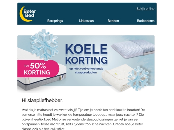 Hou je hoofd (en bed) koel! ❄️