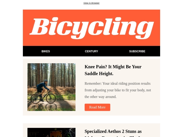 Knee Pain? It Might Be Your Saddle Height.