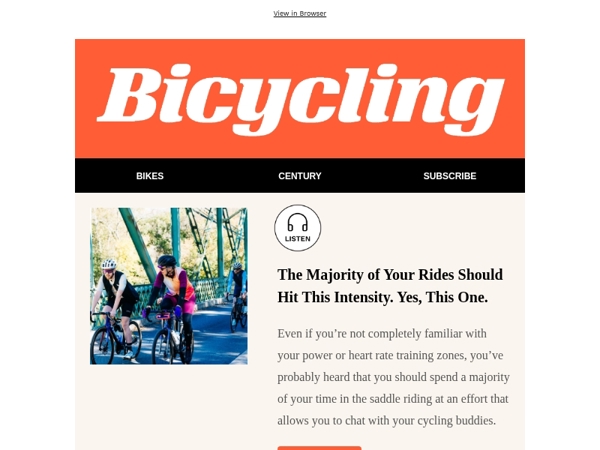 The Majority of Your Rides Should Hit This Intensity. Yes, This One.