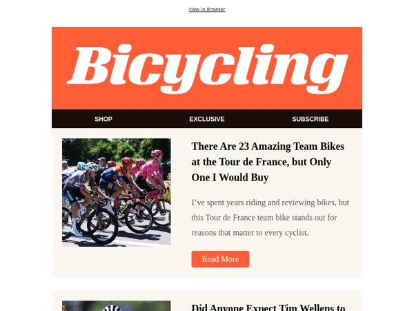 There Are 23 Amazing Team Bikes at the Tour de France, but Only One I Would Buy