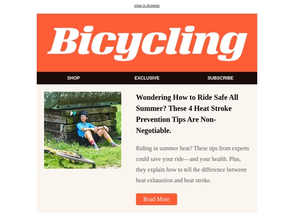 Wondering How to Ride Safe All Summer? These 4 Heat Stroke Prevention Tips Are Non-Negotiable.