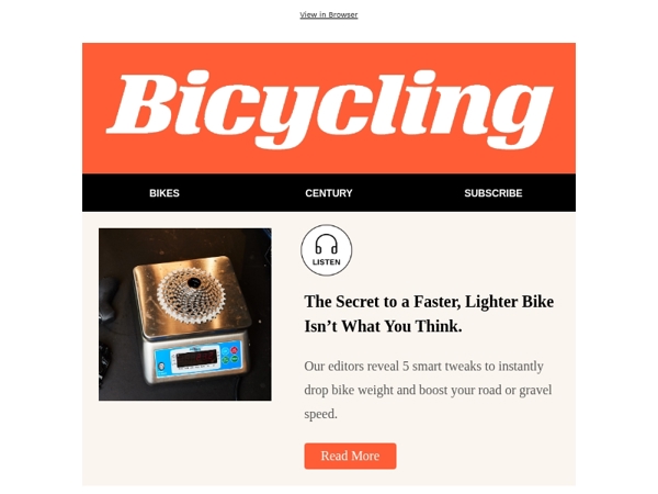 The Secret to a Faster, Lighter Bike Isn’t What You Think.