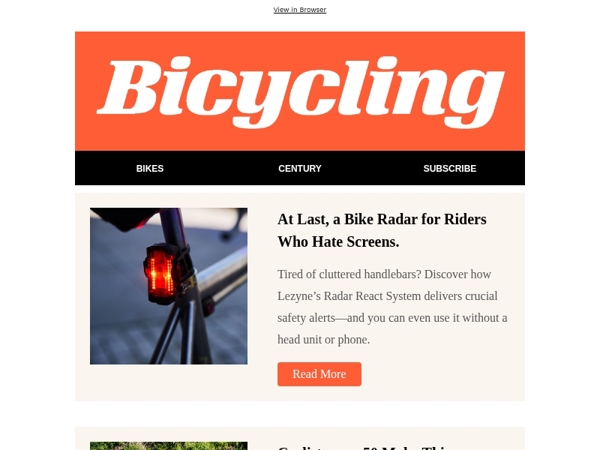 At Last, a Bike Radar for Riders Who Hate Screens.