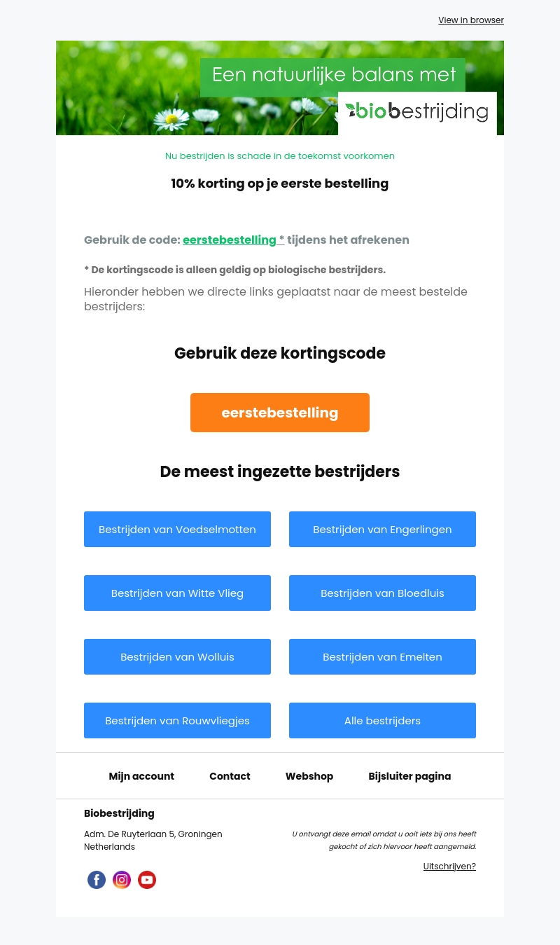 10% korting op je eerste bestelling ๐ 10% korting op je eerste bestelling ๐