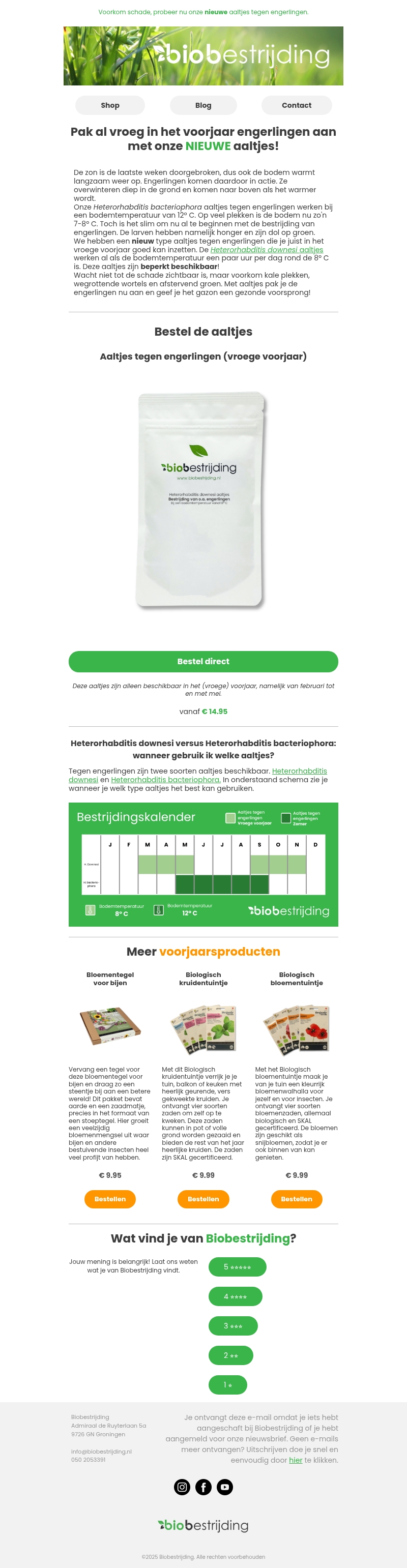 ❇️ Nieuwe aaltjes! ❇️ Engerlingen vroeg in het voorjaar bestrijden ❇️ Nieuwe aaltjes! ❇️ Engerlingen vroeg in het voorjaar bestrijden