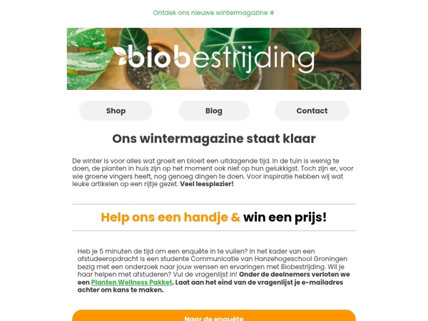 ❄️ Het Biobestrijding wintermagazine staat klaar!