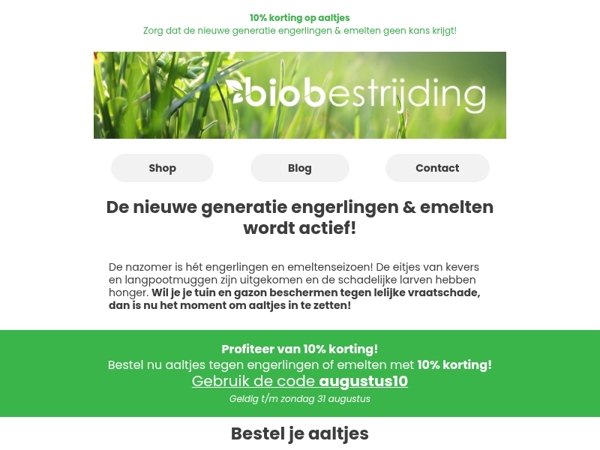 Engerlingen & emelten ⚠ Kortingsactie!