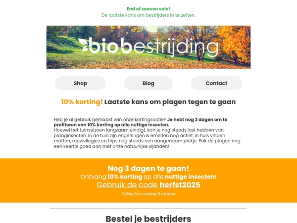 Najaarssale 🍁 Nog 3 dagen korting!