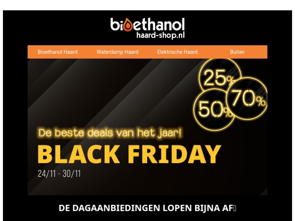 Onze dagdeals eindigen zo! ⏳🔥