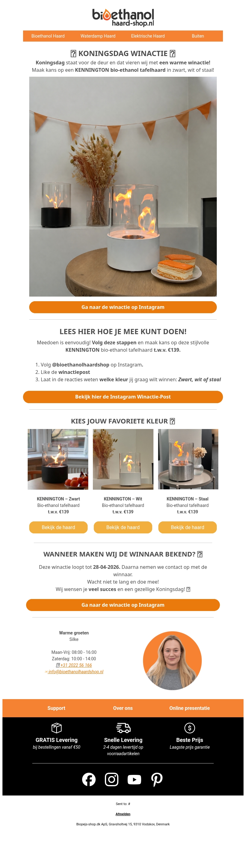 Koningsdag WINACTIE: Win een bio-ethanol tafelhaard! π₯ Koningsdag WINACTIE: Win een bio-ethanol tafelhaard! π₯