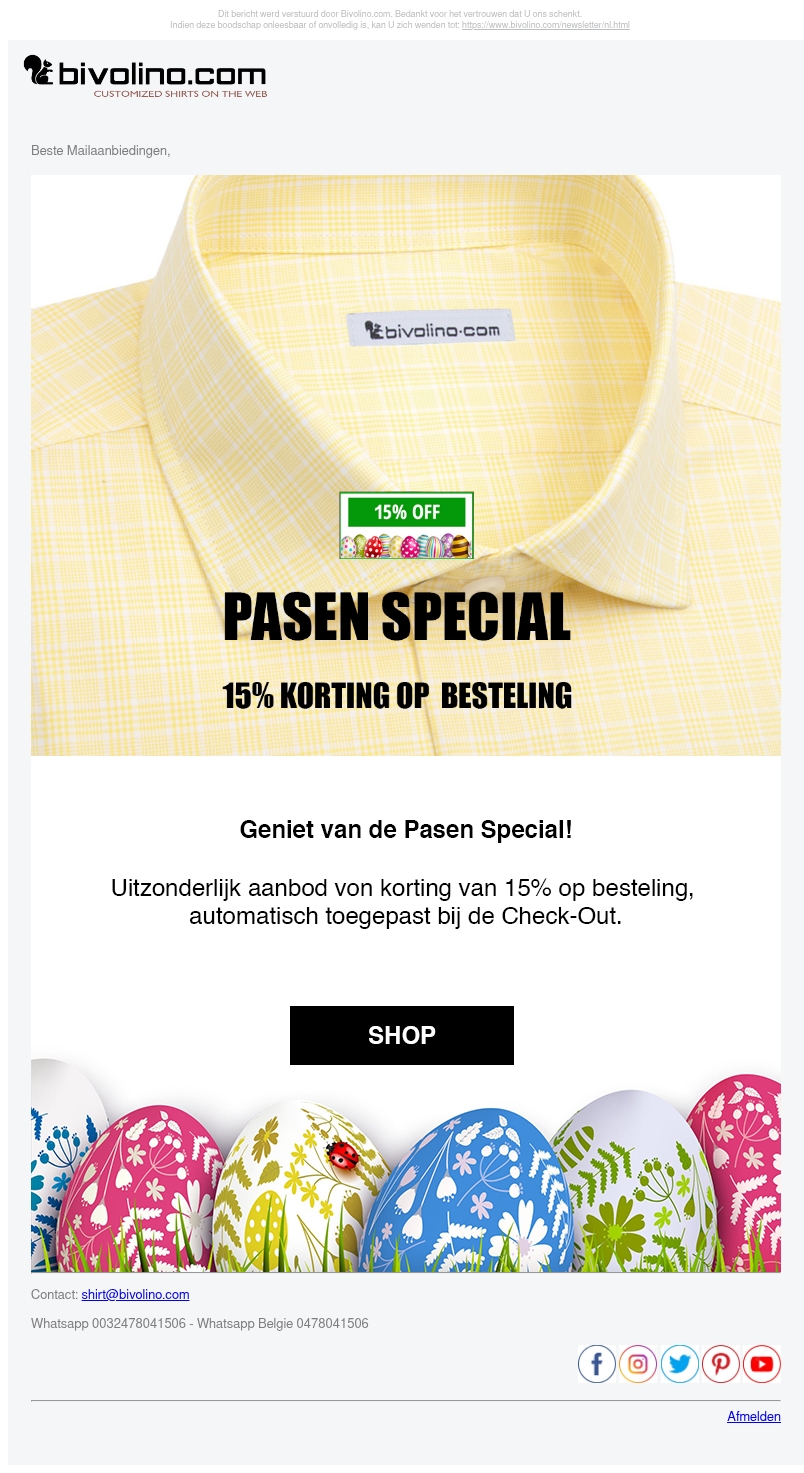 "Pasen" Special: 15% korting op bestelling 🐣✨ "Pasen" Special: 15% korting op bestelling 🐣✨
