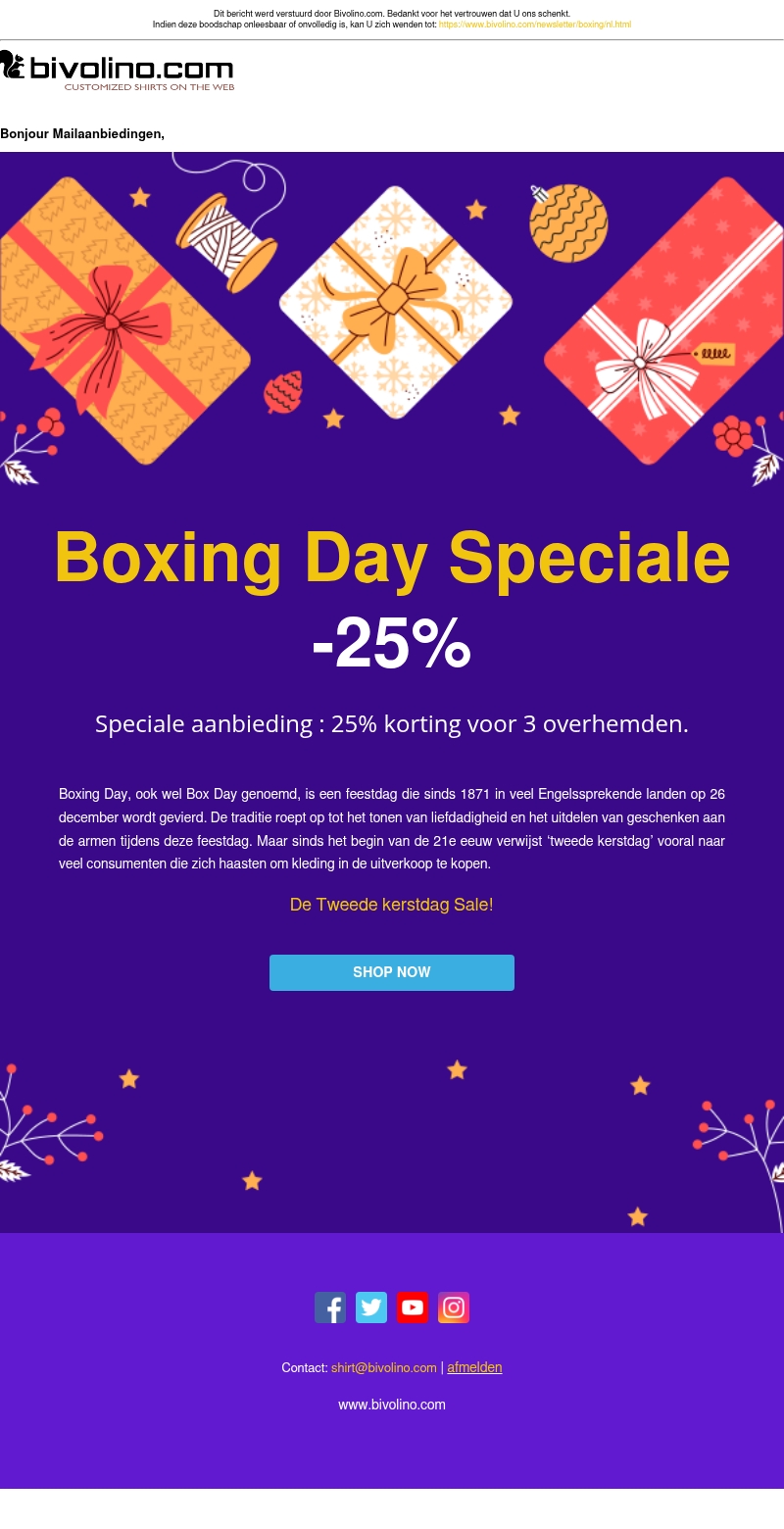 Boxing Day Special: 25% Korting! Boxing Day Special: 25% Korting!
