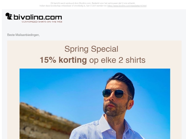 Laatste oproep - Lente-aanbieding: 15% korting voor elke 2 shirts!🌸