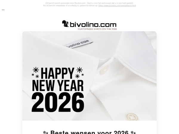 Beste wensen voor het nieuwe jaar 2026