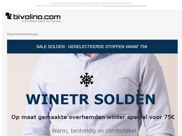 Winter-Solden: overhemd vanaf 75€!