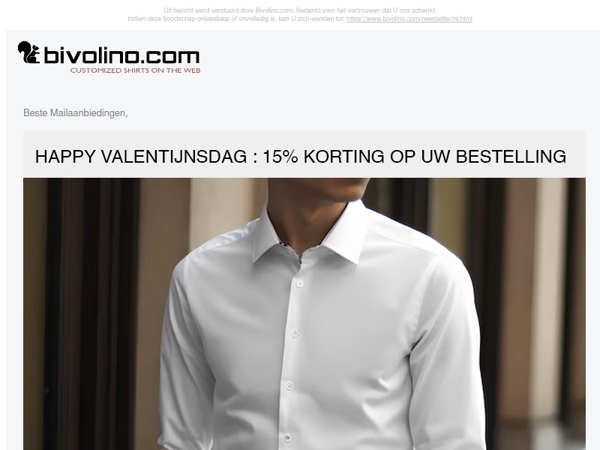 ❤️ Valentijnsdag Speciaal: 15% korting!