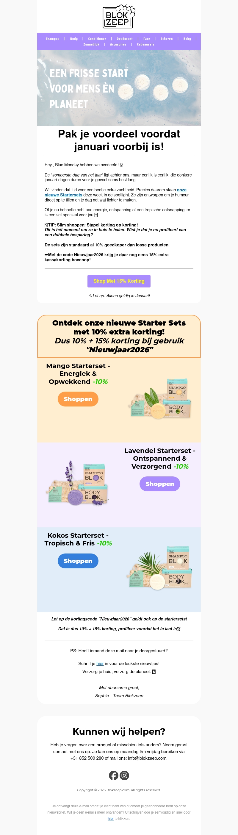 π Weg met die winterdip! (+ 15% korting) π Weg met die winterdip! (+ 15% korting)