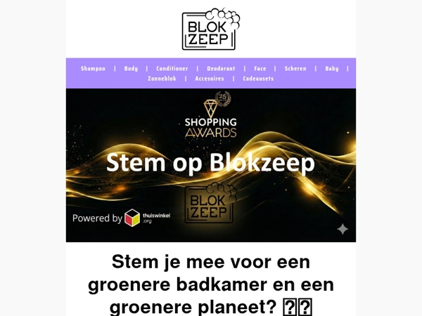 Help ons impact maken bij de Shopping Awards ✨