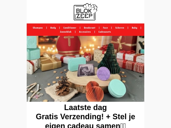 LAATSTE dag: Cyber Monday Blokzeep met gratis verzending!