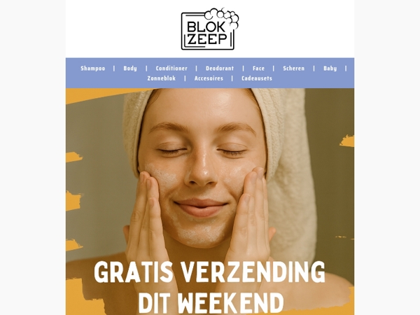 Begin het weekend met Gratis Verzending!