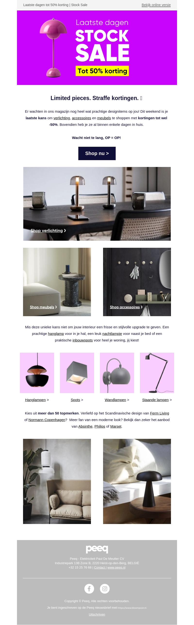 Laatste dagen | Tot -50% tijdens onze Stock Sale Laatste dagen | Tot -50% tijdens onze Stock Sale