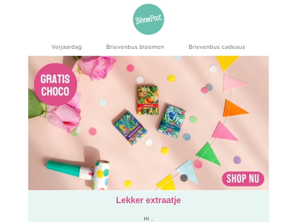 Mis het niet: gratis choco 🍫