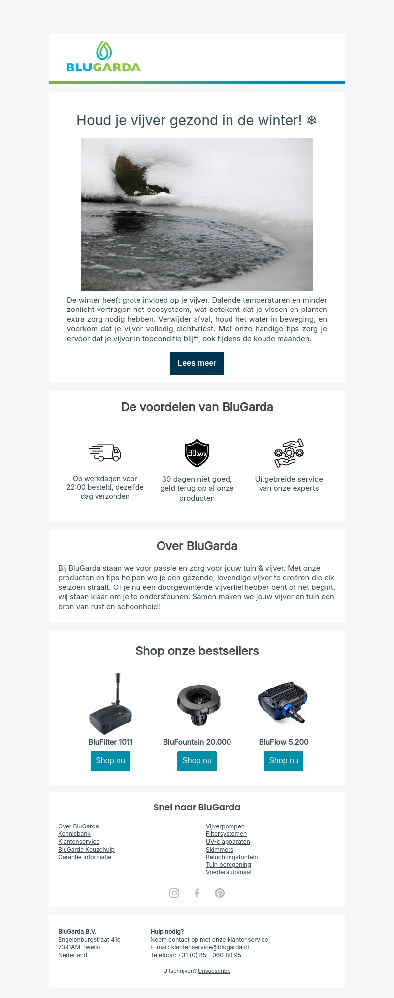 Houd je vijver gezond in de winter! ❄️ Houd je vijver gezond in de winter! ❄️