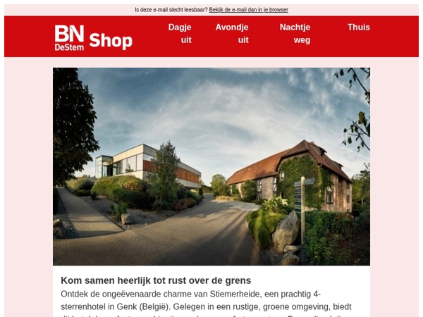 Kom samen heerlijk tot rust in een luxe hotel