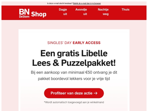 Speciaal voor jou: profiteer van deze actie