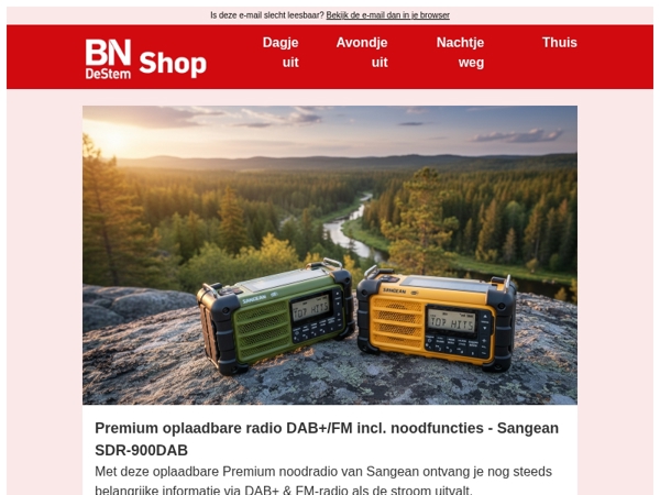 Wees voorbereid op iedere situatie met onze oplaadbare radio's