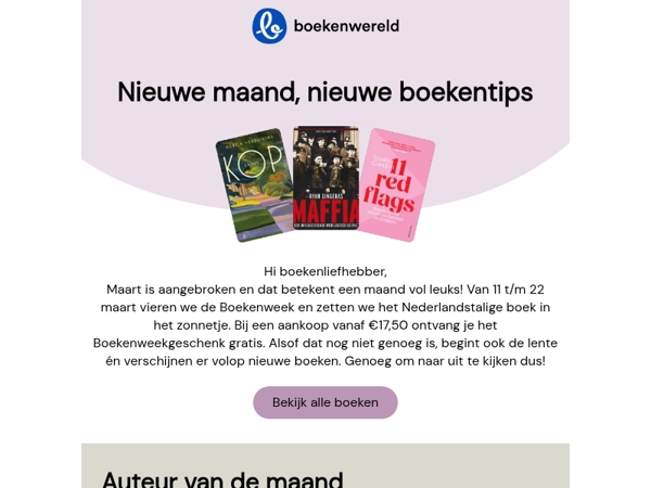 Boekenweek, Internationale Vrouwendag en nog veel meer