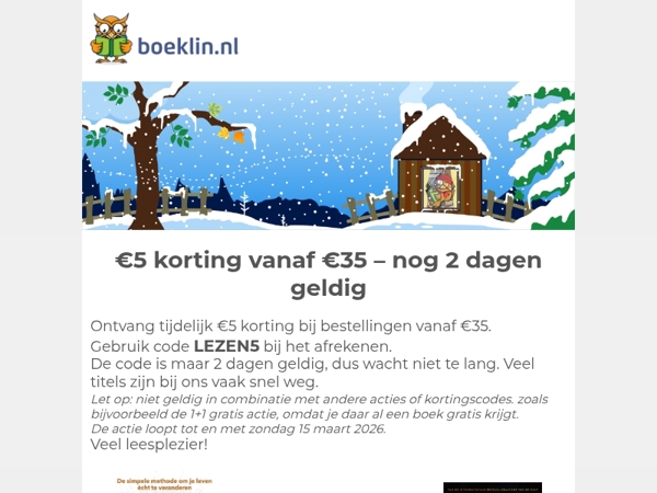 Let op: nog 2 dagen €5 korting – laatste kans!