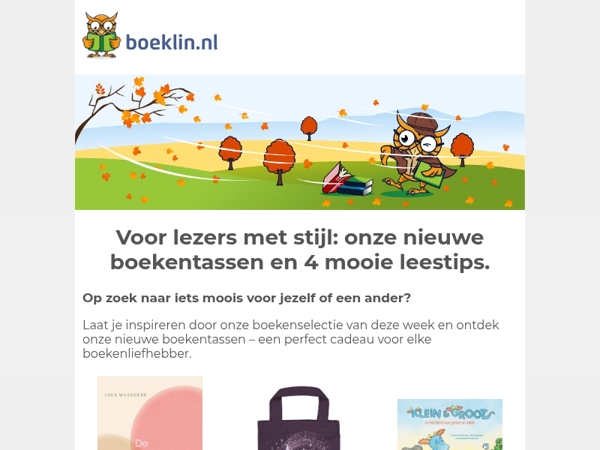 Nieuw: stijlvolle boekentassen + 4 boekentips die je niet wilt missen